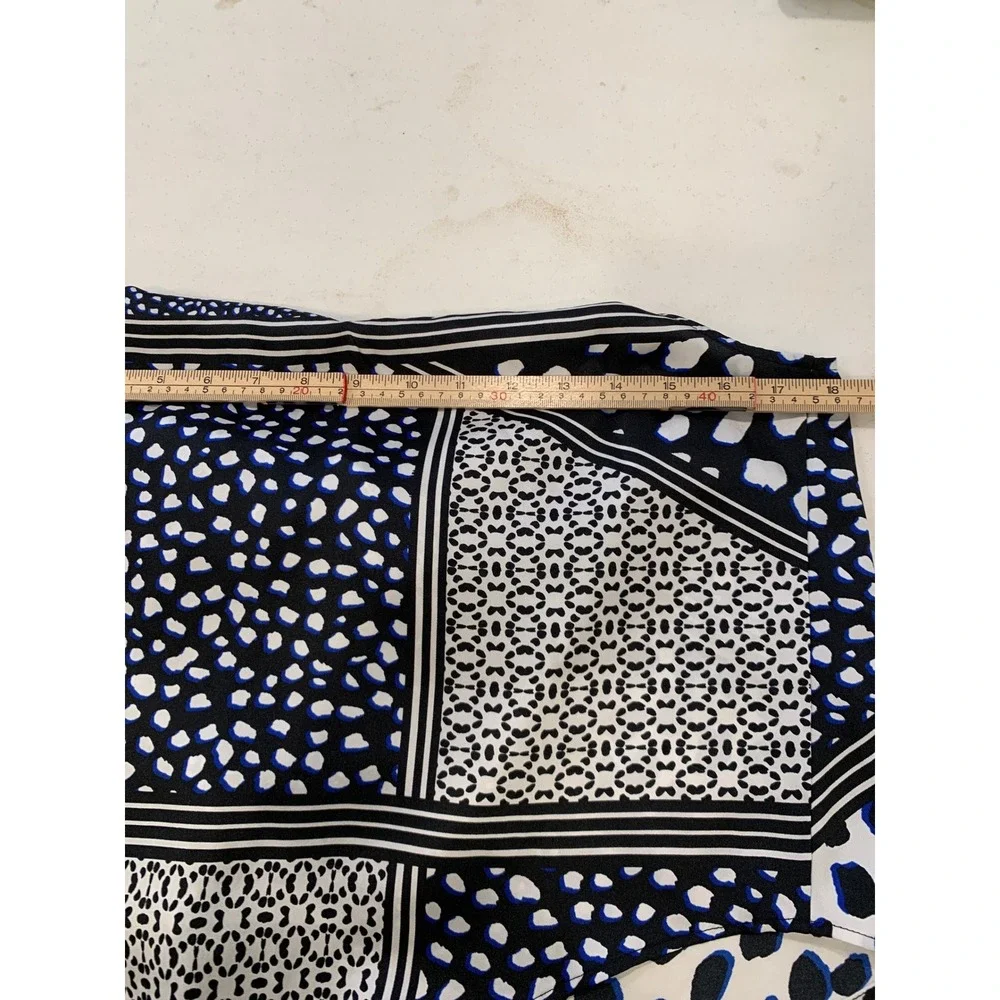 Mixed Animal Print Halter Top Small Boho Eclectic Womens scarf asymmetrical airy